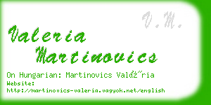 valeria martinovics business card